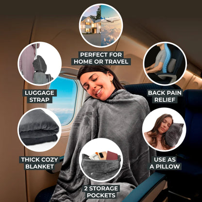 FlyHugz® Manta y Bolsa de Confort