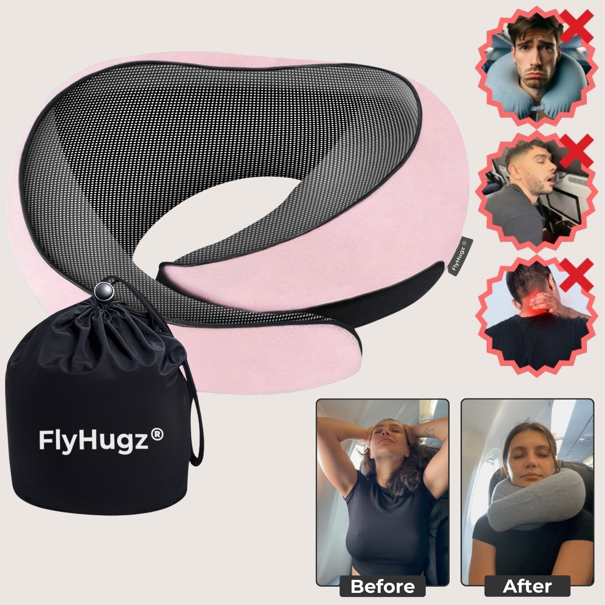La Original Almohada de Viaje FlyHugz®