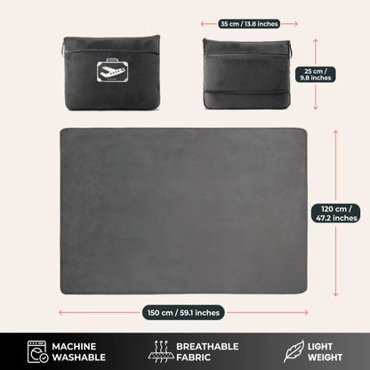 FlyHugz® Manta y Bolsa de Confort