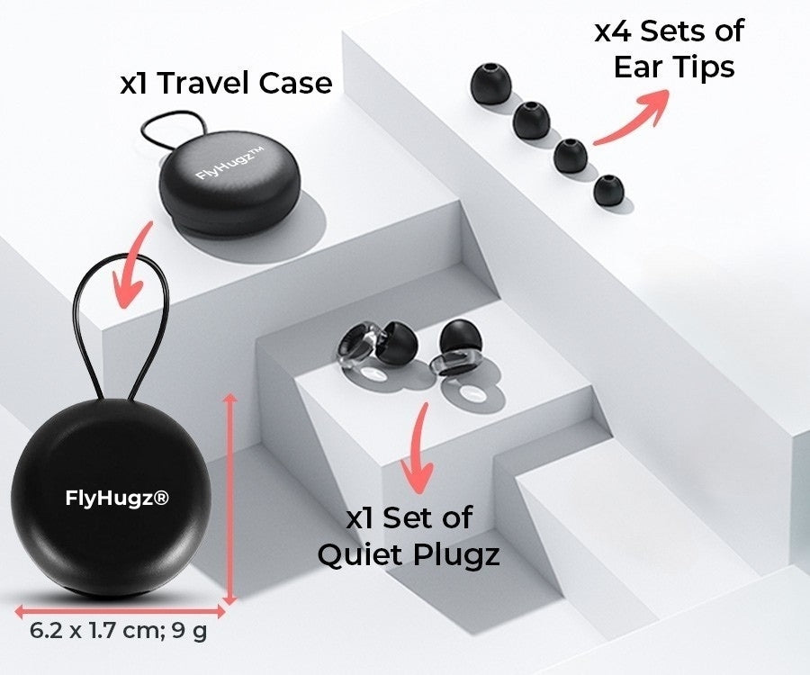 FlyHugz® Tapones para los Oídos que Reducen Ruido