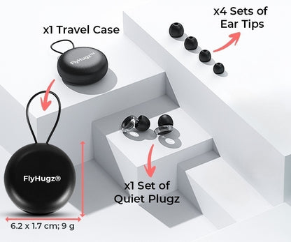 FlyHugz® Tapones para los Oídos que Reducen Ruido
