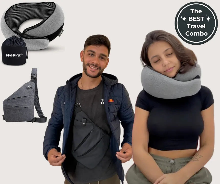FlyHugz® Paquete Premium de Sueño y Seguridad