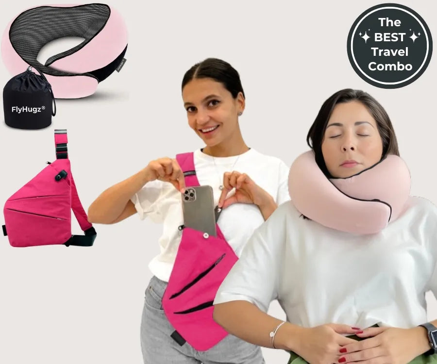 FlyHugz® Paquete Premium de Sueño y Seguridad
