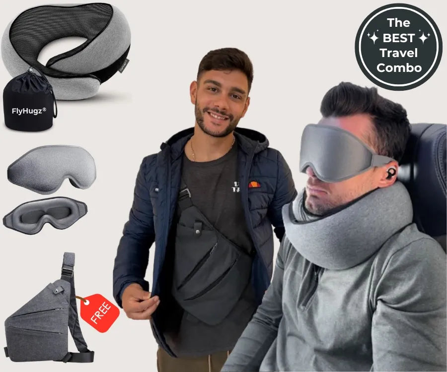 FlyHugz® Paquete de Comodidad y Seguridad para Viajes