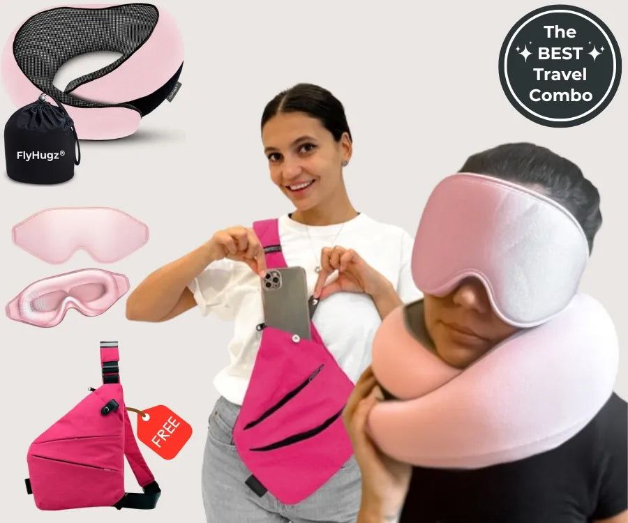 FlyHugz® Paquete de Comodidad y Seguridad para Viajes