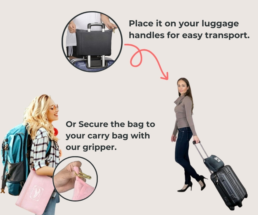 FlyHugz® Manta y Bolsa de Confort