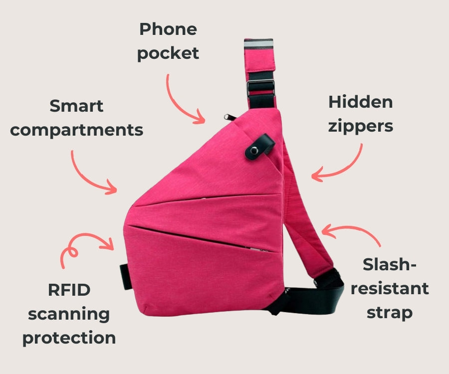 FlyHugz® Bolsa Antirrobo Princesa