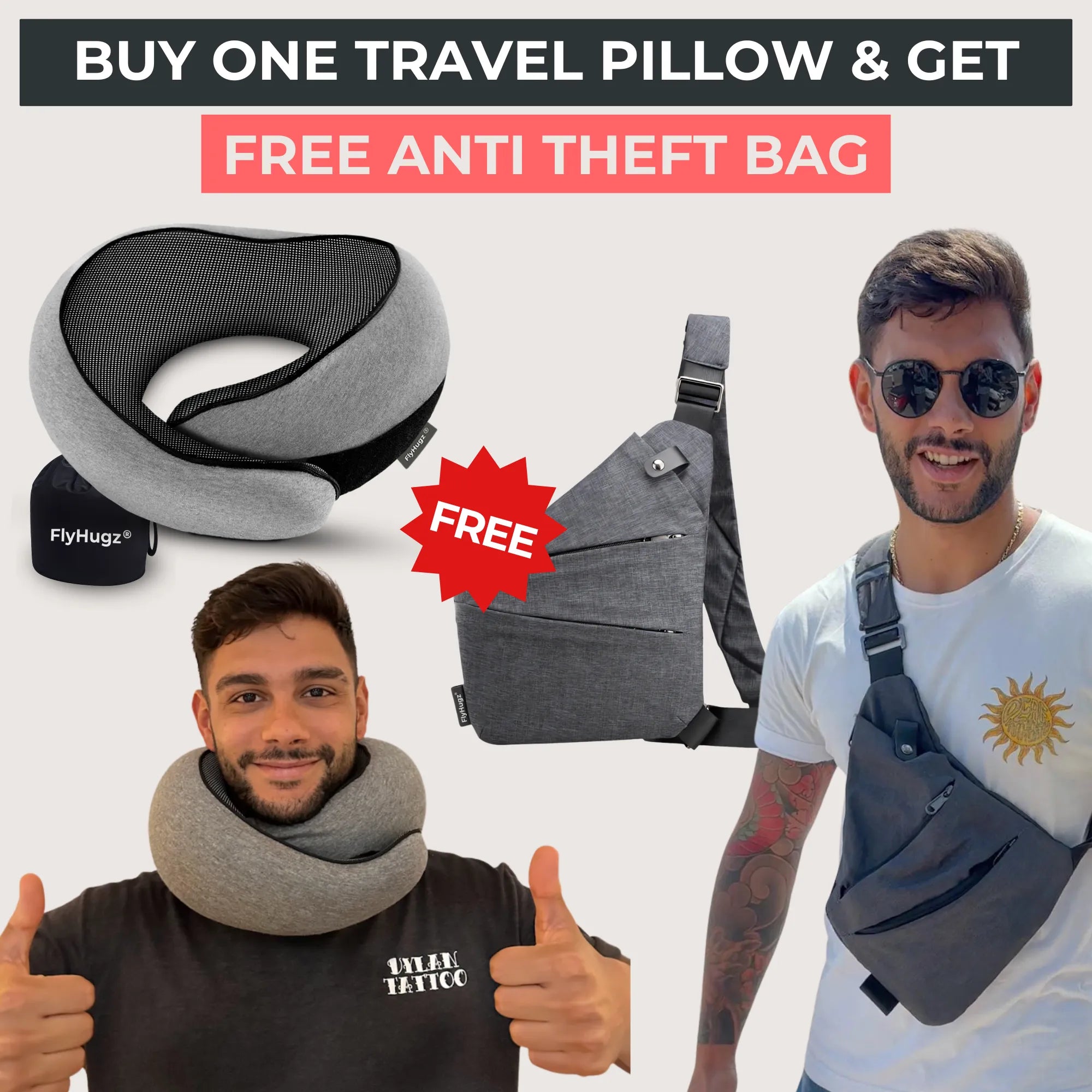 BOGO - Paquete de Confort y Seguridad de Viaje FlyHugz®