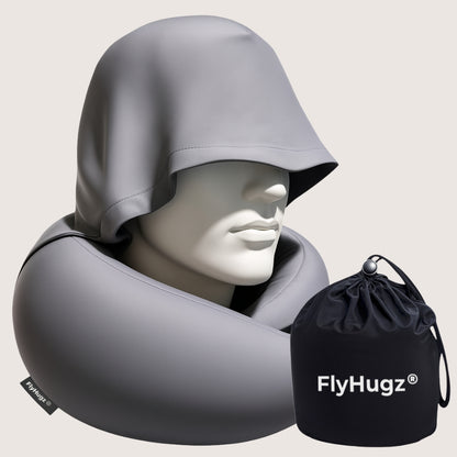 FlyHugz® 2.0 Almohada de Viaje con Capucha
