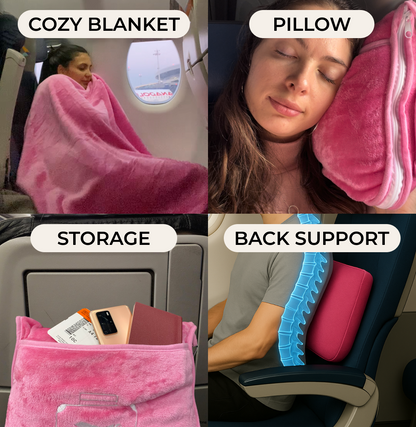 FlyHugz® Manta y Bolsa de Confort
